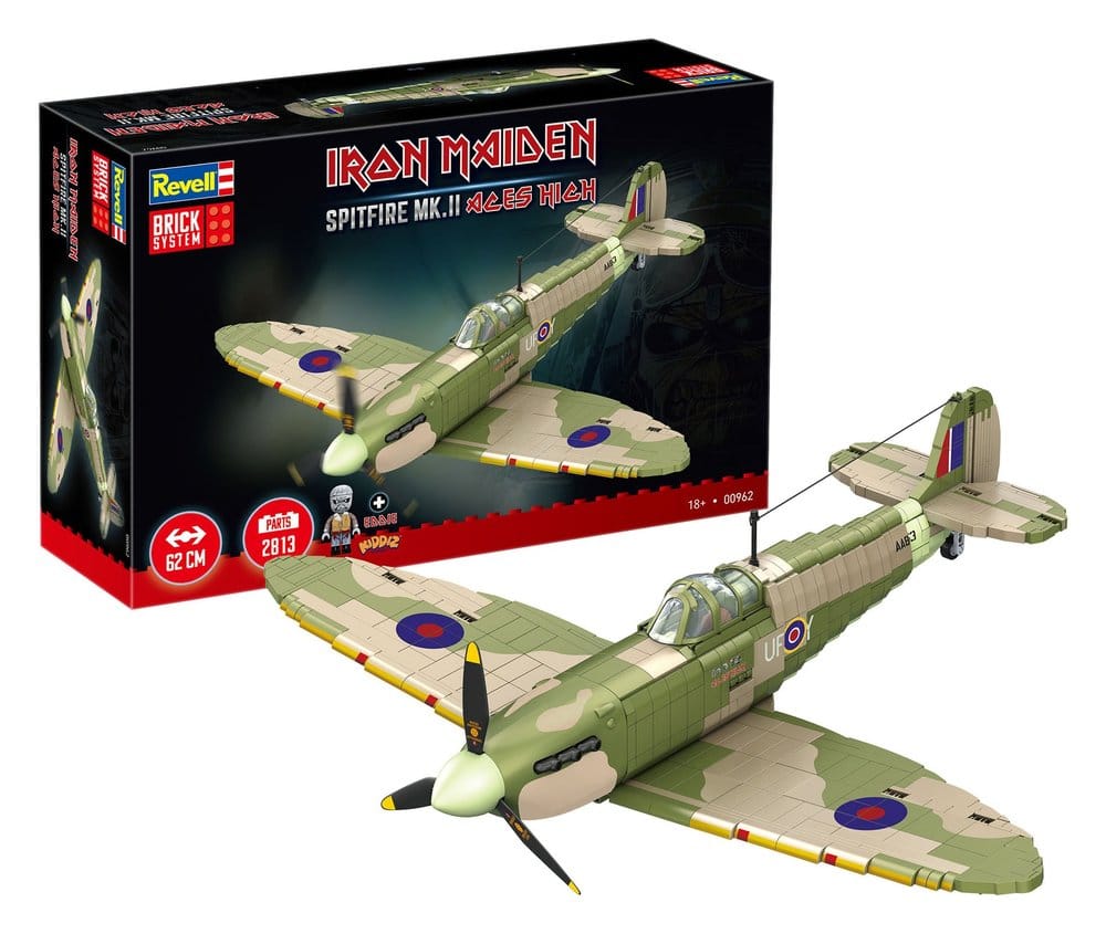 Iron Maiden Brick System Klemmbaustein Set Spitfire MK.II Aces High 58 cm Image 1