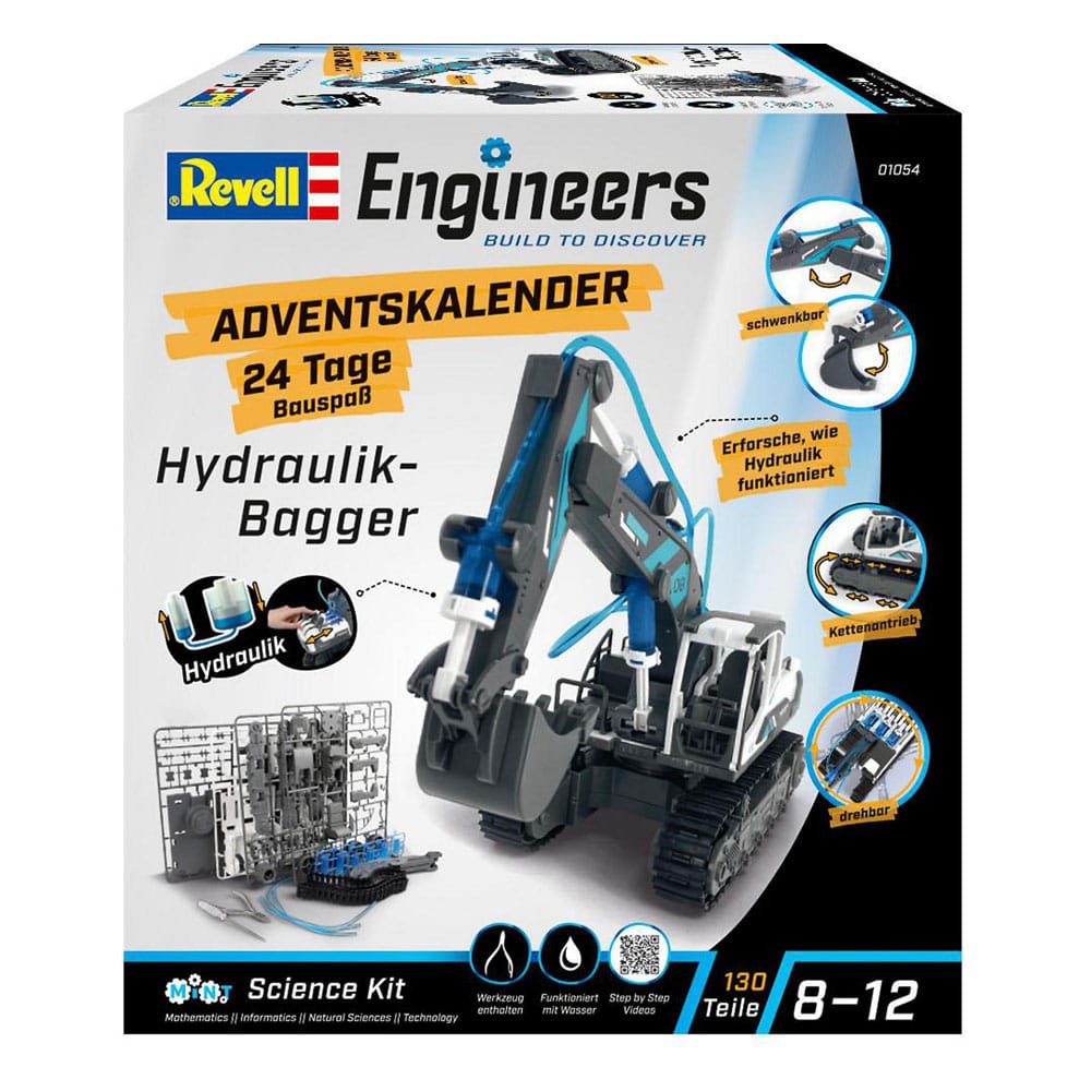 Revell Engineers Adventskalender Hydraulik-Bagger Modellbausatz Image 4