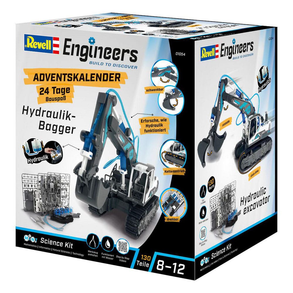Revell Engineers Adventskalender Hydraulik-Bagger Modellbausatz Image 5
