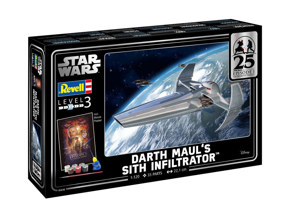 Star Wars Episode I Modellbausatz Geschenkset 1/120 Darth Maul's Sith Infiltrator 22 cm Image 11