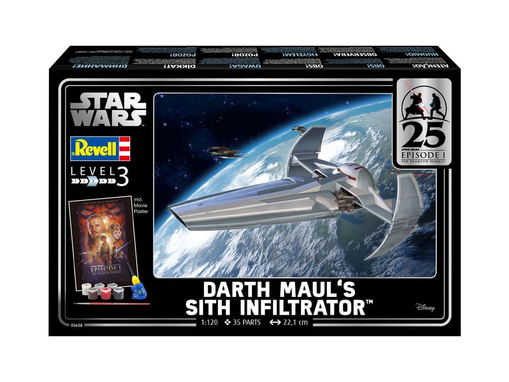 Star Wars Episode I Modellbausatz Geschenkset 1/120 Darth Maul's Sith Infiltrator 22 cm Image 12