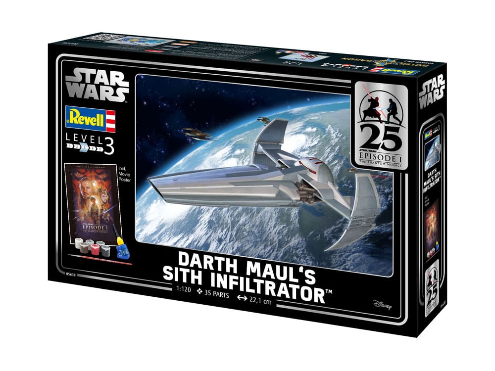 Star Wars Episode I Modellbausatz Geschenkset 1/120 Darth Maul's Sith Infiltrator 22 cm Image 13