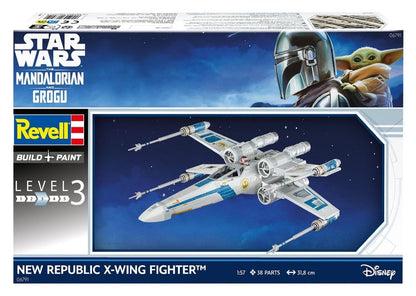 Star Wars The Mandalorian and Grogu Revell Modellbausatz 1/57 New Republic X-Wing Fighter 22 cm Image 10