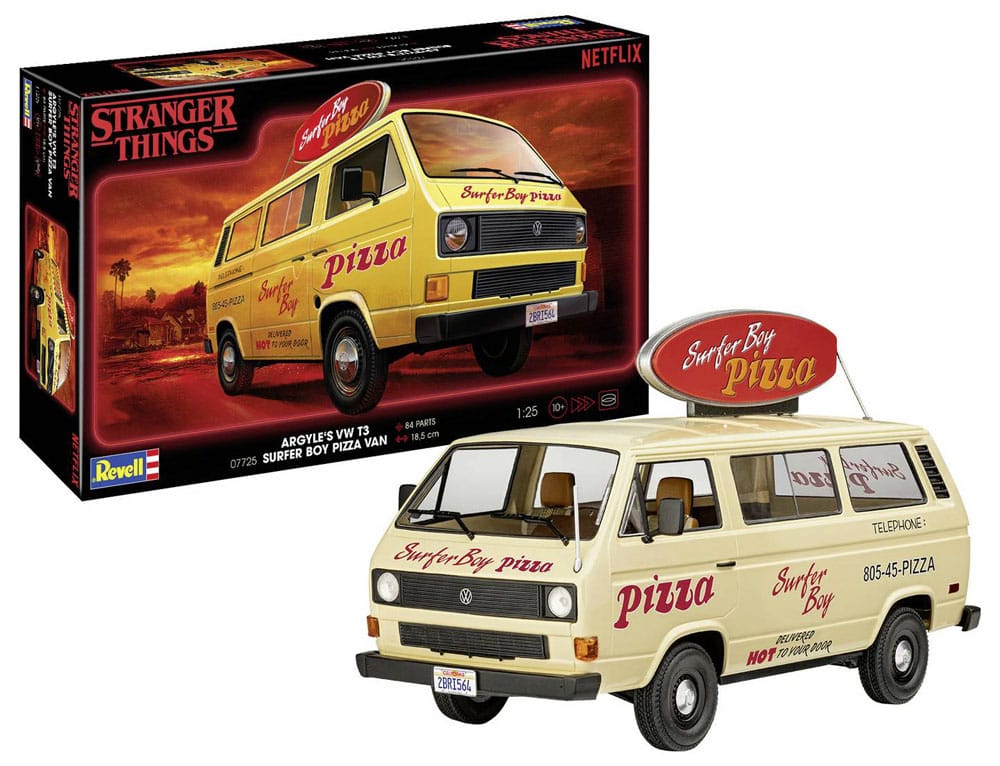 Stranger Things Modellbausatz 1/25 VW T3 Bus Surfer Boy 19 cm Image 3