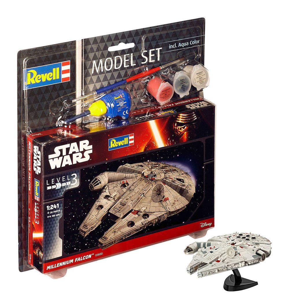 Star Wars Modellbausatz 1/241 Model Set Millennium Falcon 10 cm Image 1