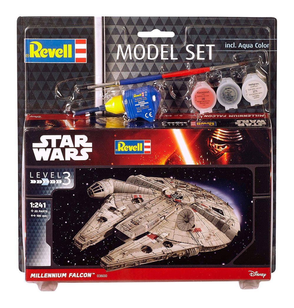 Star Wars Modellbausatz 1/241 Model Set Millennium Falcon 10 cm Image 3