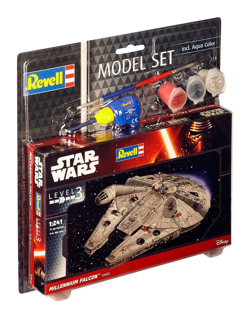 Star Wars Modellbausatz 1/241 Model Set Millennium Falcon 10 cm Image 4