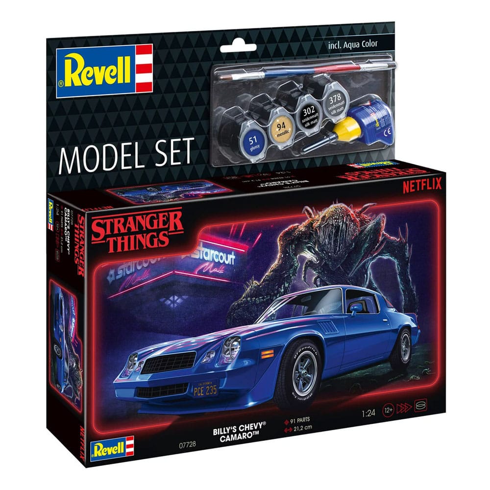 Stranger Things Modellbausatz-Set 1/25 Chevy Camaro Z/28 (Aqua Color) 19 cm Image 3