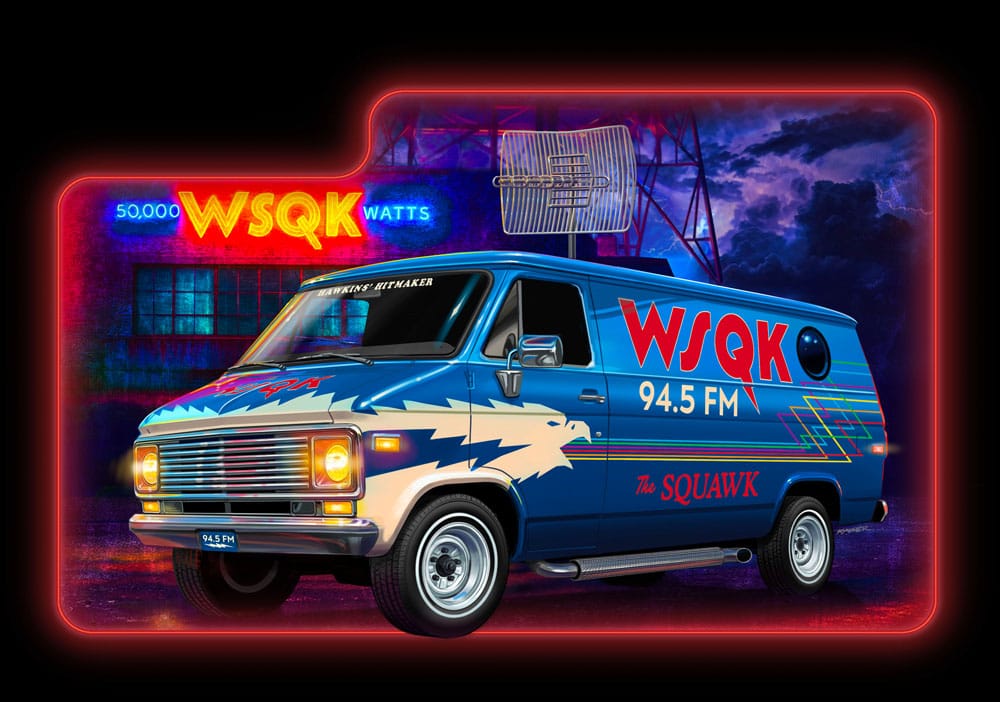 Stranger Things Modellbausatz 1/25 Squawk Van (Aqua Color) 21 cm Image 3
