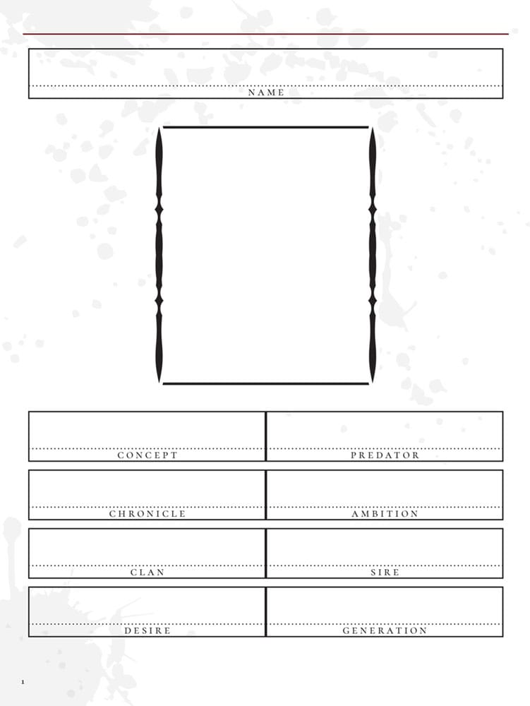 Vampire: The Masquerade 5th Edition RPG Journal Expanded Character Sheet Journal *Englische Version* Image 4