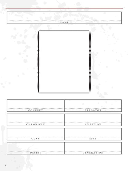 Vampire: The Masquerade 5th Edition RPG Journal Expanded Character Sheet Journal *Englische Version* Image 4