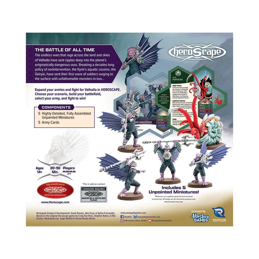 Heroscape Armeeerweiterung Embers of War: Krakenling & Gelryie Vanguards *Englische Version* Image 2