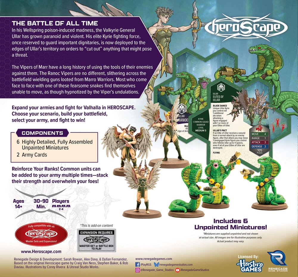Heroscape Armeeerweiterung Age of Annihilation Elites of Ullar & Ranoc Vipers (Common) *Englische Version* Image 2