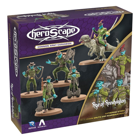 Heroscape Armeeerweiterung Age of Annihilation Chain Gruts & Ramosaur Rider (Common) *Englische Version* Image 1