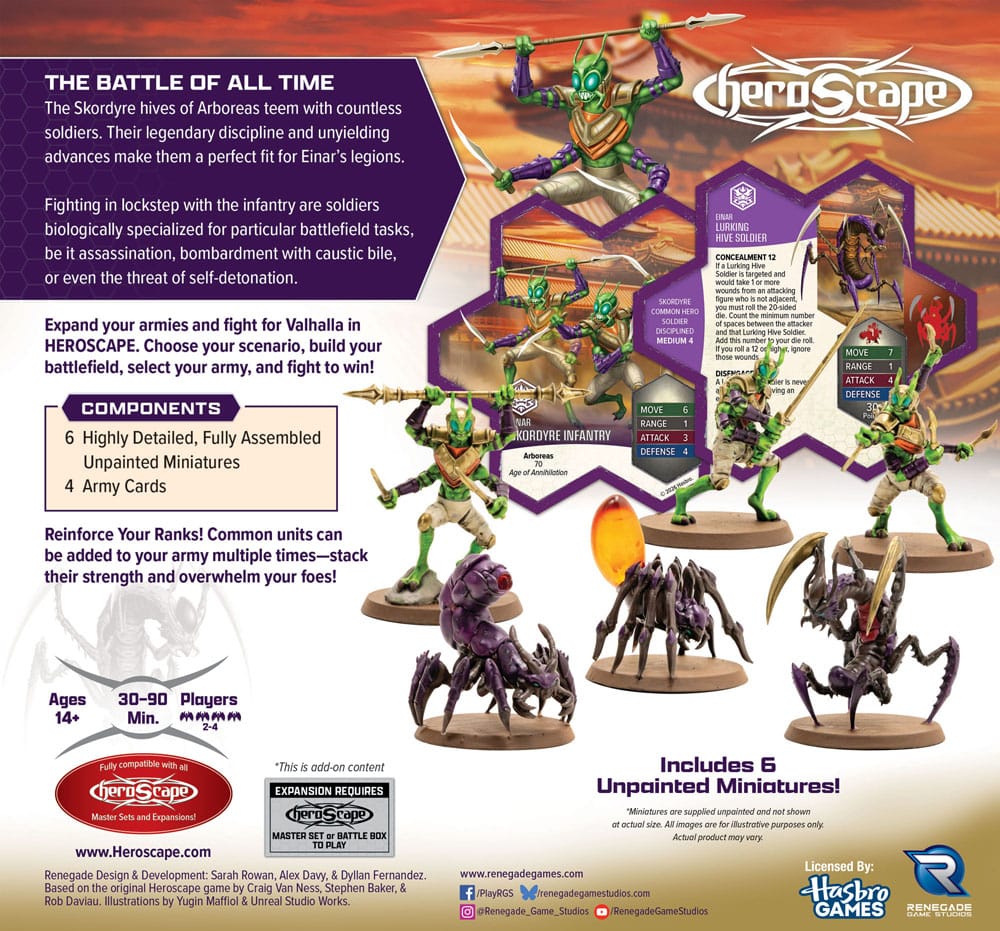 Heroscape Armeeerweiterung Age of Annihilation Skordyre Soldiers (Common) *Englische Version* Image 2