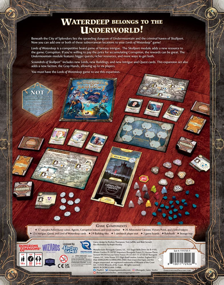Dungeons & Dragons Brettspiel Lords of Waterdeep: Scoundrels of Skullport Erweiterung *Englische Version* Image 2