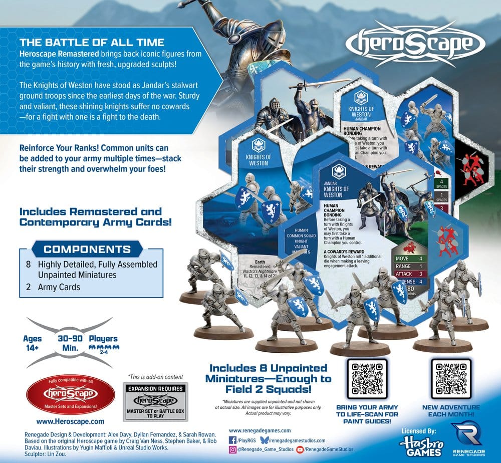 Heroscape Brettspiel Armee-Erweiterung Knights of Weston Remastered *Englische Version* Image 2