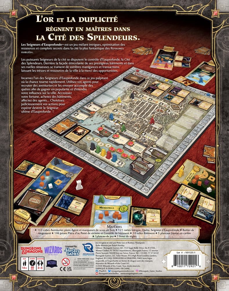Dungeons & Dragons Brettspiel Lords of Waterdeep *Französische Version* Image 2