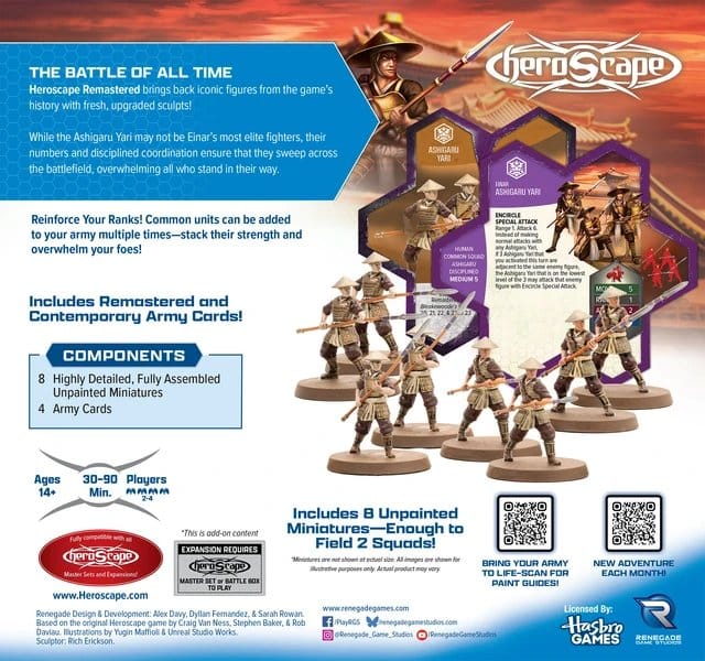 Heroscape Armeeerweiterung Ashigaru Yari Remastered Standard Edition *Englische Version* Image 4