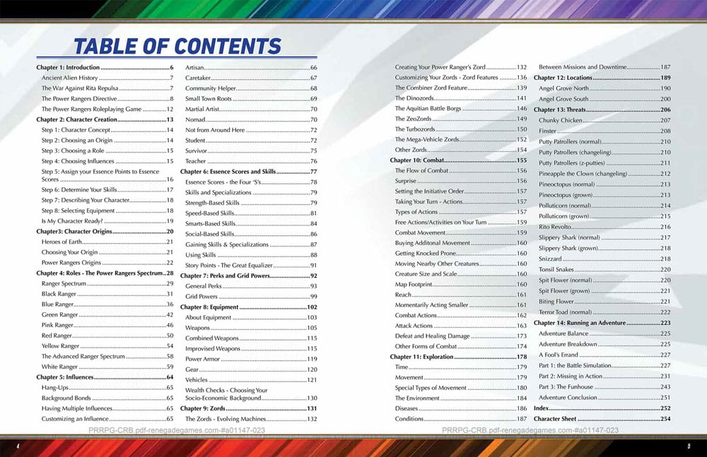 Power Rangers RPG Rulebook Core *Englische Version* Image 10