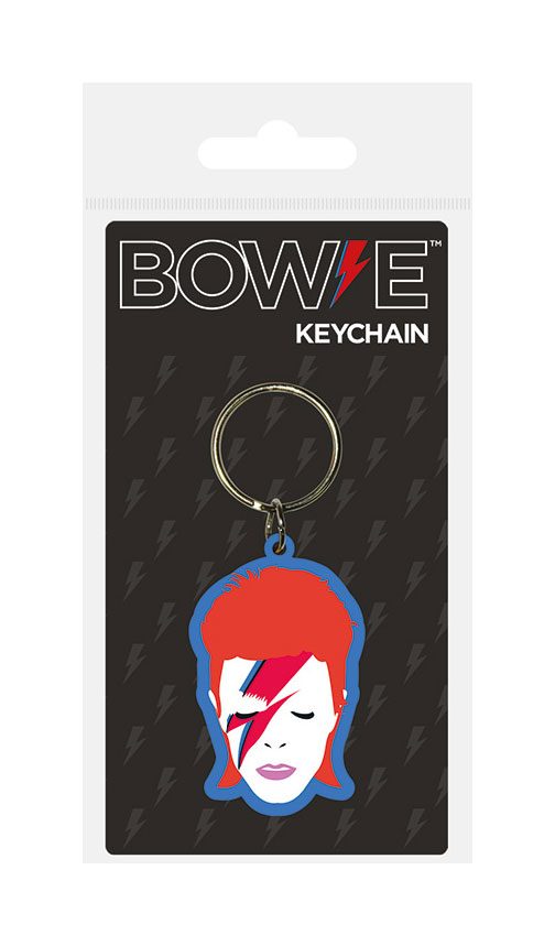 David Bowie Gummi-Schlüsselanhänger Aladdin Sane 6 cm Image
