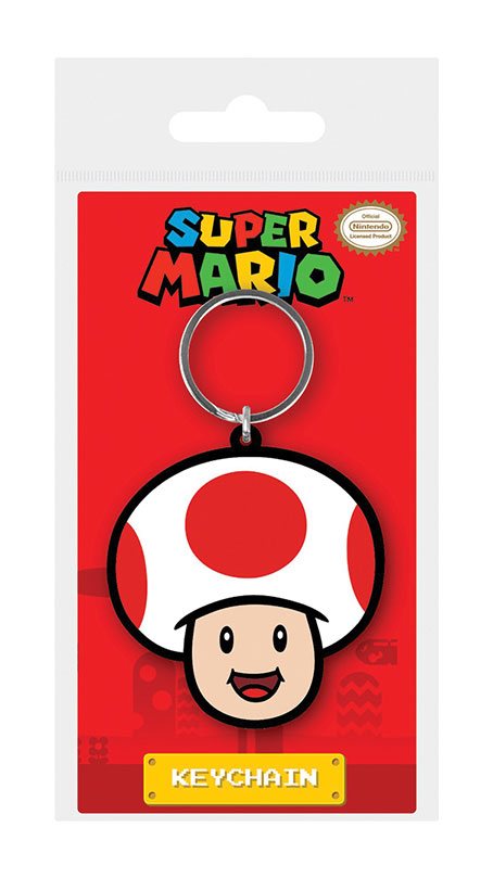Super Mario Gummi-Schlüsselanhänger Toad 6 cm Image