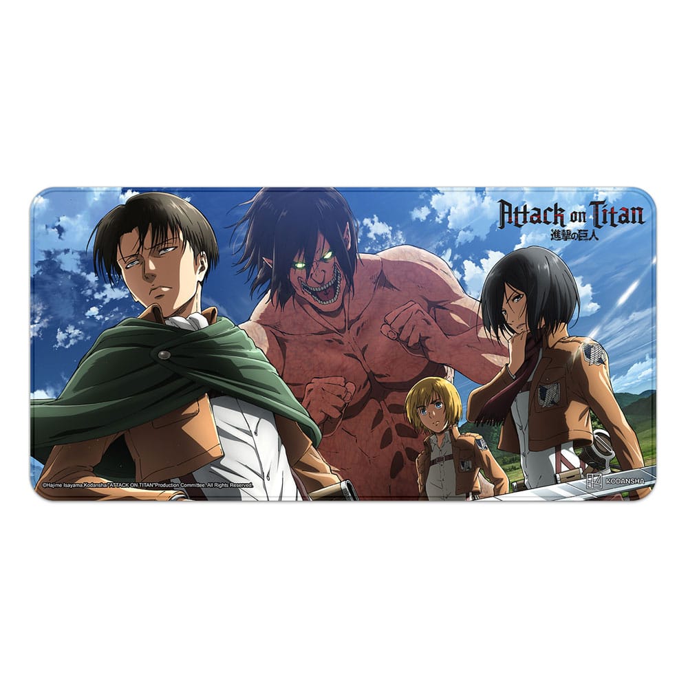 Attack on Titan XXL Mousepad Eren, Mikasa, Armin, Levi Image