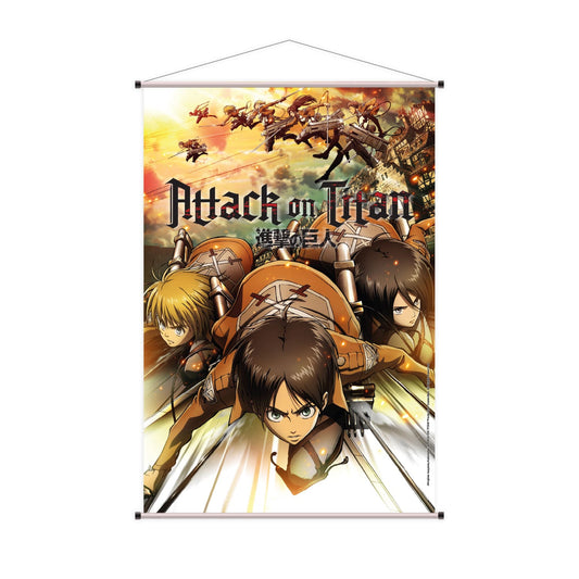 Attack on Titan Wandrolle Eren, Mikasa & Armin 60 x 90 cm Image