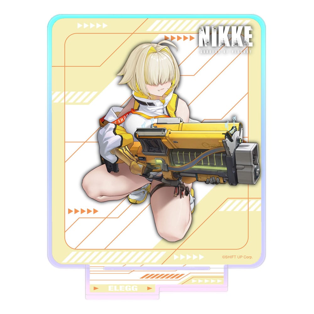 Goddess of Victory: Nikke Crouching Series Acryl Stand Elegg Holographic 14 cm Image