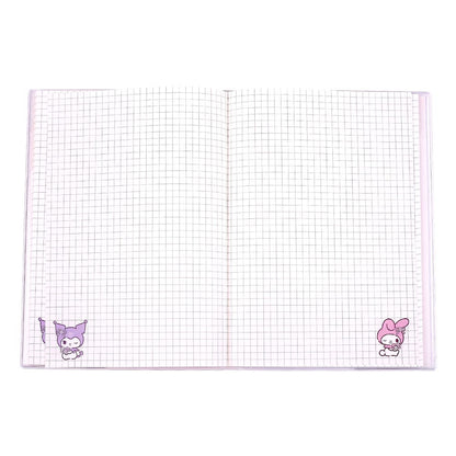 Sanrio Notizbuch Kuromi & My Melody Pastel Flower Holographic Checkered Image 3