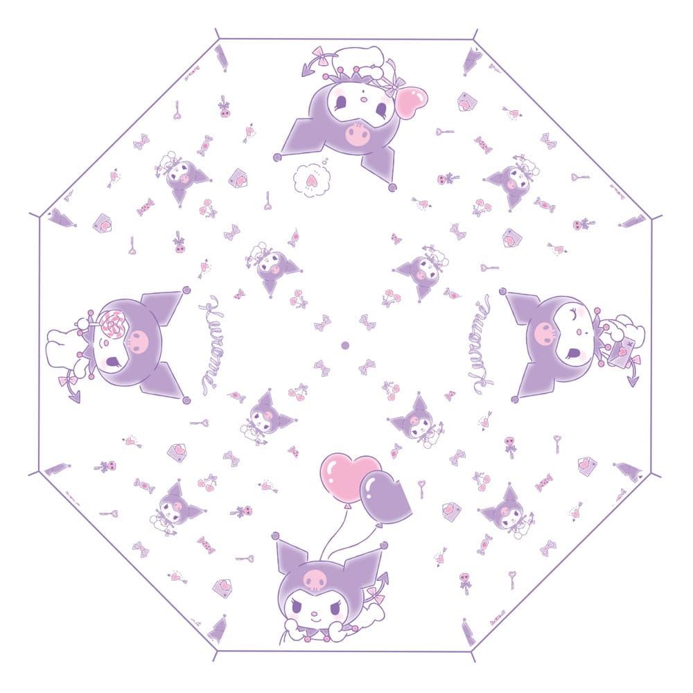 Sanrio Cane Regenschirm Kuromi Kawaii Transparent Image