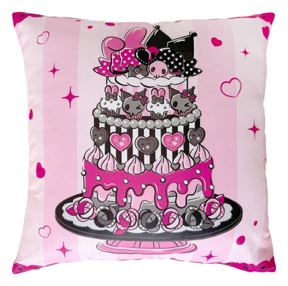 Sanrio Pink Black Party Series Kissen Kuromi & My Melody 35 x 35 cm Image 2