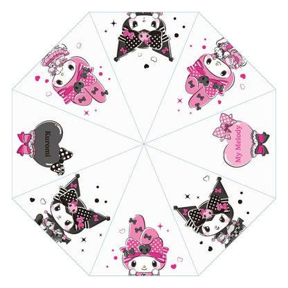 Sanrio Pink Black Party Series Regenschirm Kuromi & My Melody Transparent Image 1