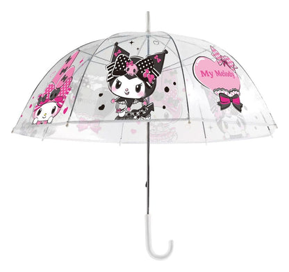 Sanrio Pink Black Party Series Regenschirm Kuromi & My Melody Transparent Image 2