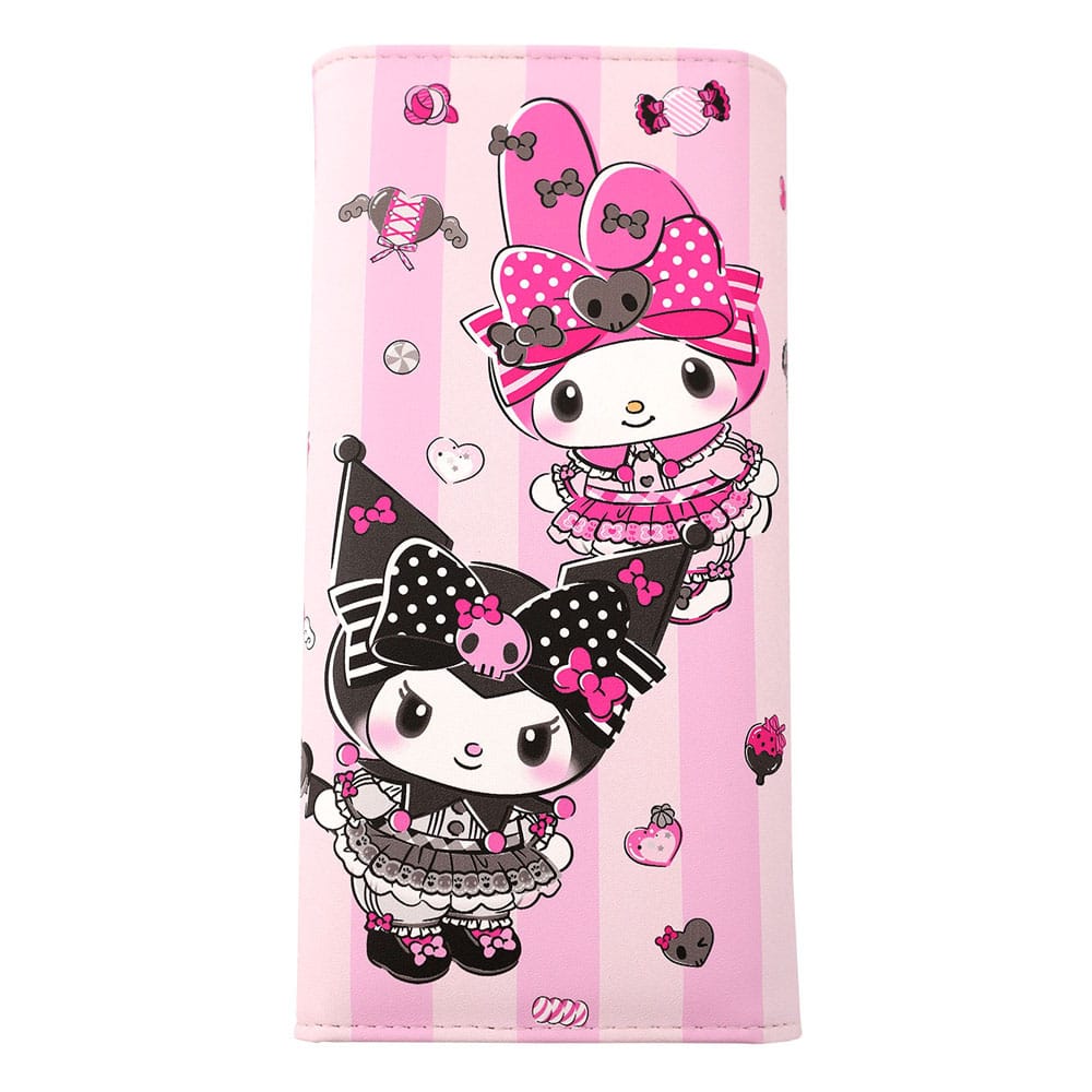 Sanrio Pink Black Party Series Geldbörse Kuromi & My Melody Image 2