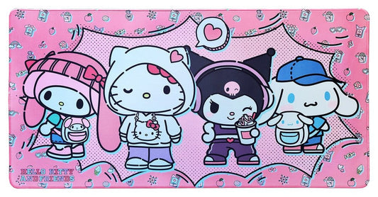 Sanrio Pink Black Party Series XXL Mousepad Hello Kitty & Friends Pop Image