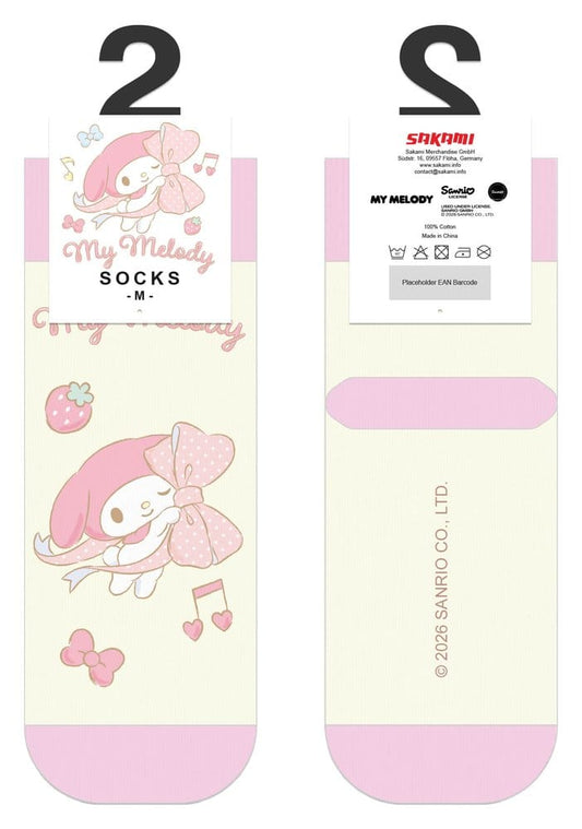 Sanrio Socken My Melody Big Ribbon Short 36-40 Image 2