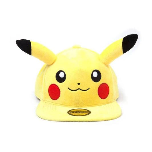 Pokémon Plüsch Snapback Cap Embarrassed Pikachu Image