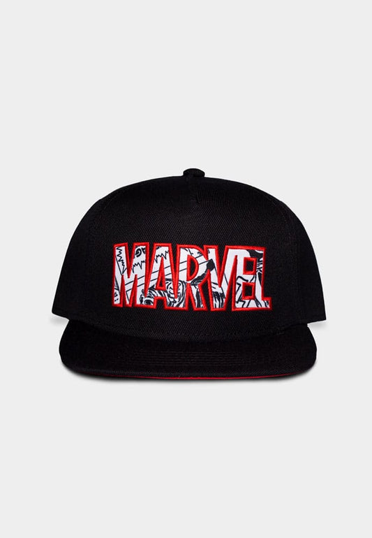 Marvel Snapback Cap Classic Comic Logo Image 1