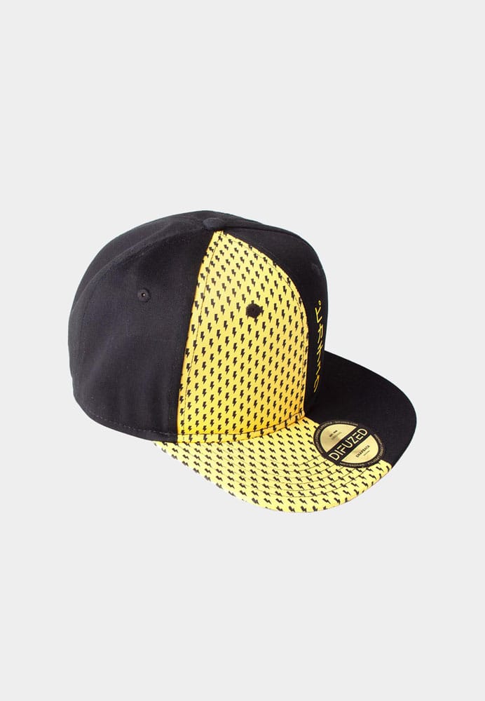 Pokemon Snapback Cap Block Pikachu Image 2