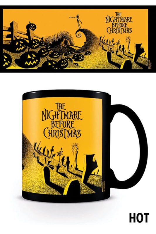 Nightmare before Christmas Tasse mit Thermoeffekt Graveyard Scene Image 2