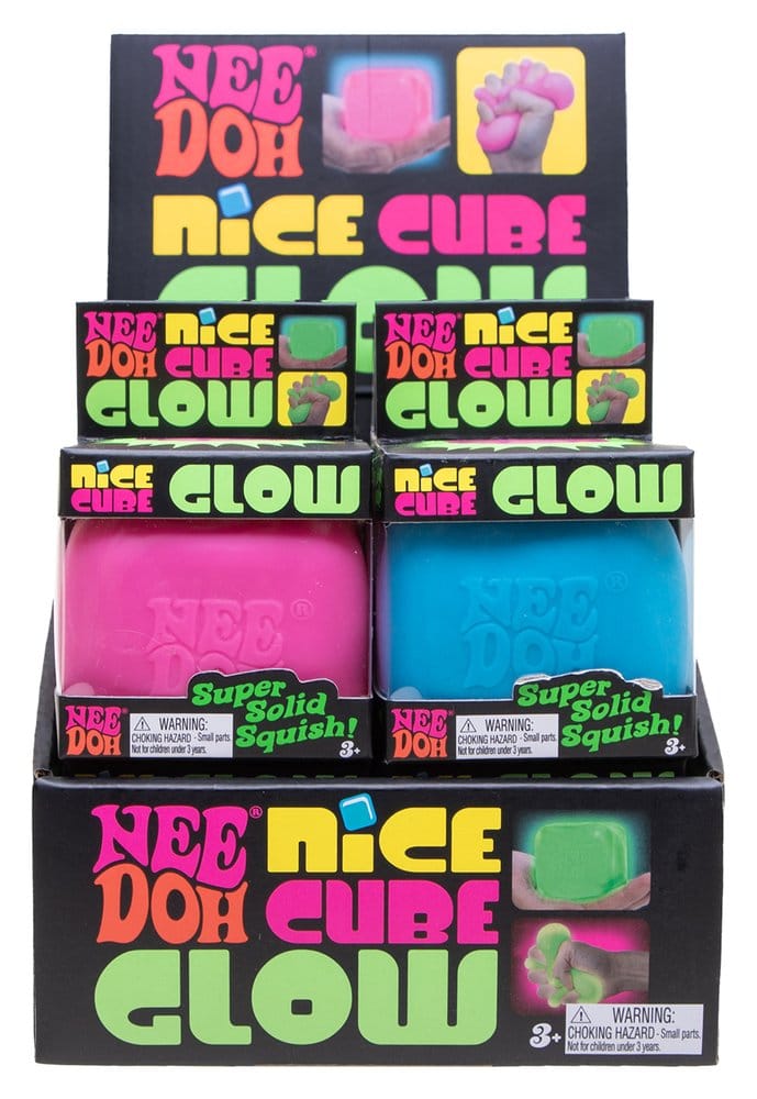 NeeDoh Anti-Stress-Ball Nice Cube Glow (Glow in the Dark) 5 cm Sortiment (12) Image 2