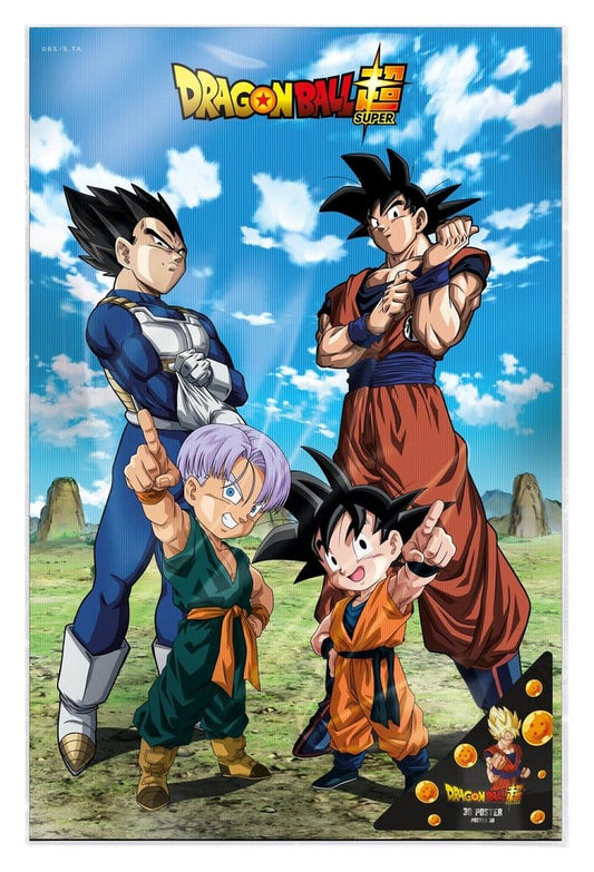 Dragon Ball Super 3D Poster Battle of Gods Goku Vegeta Family 38 x 58 cm Image 2