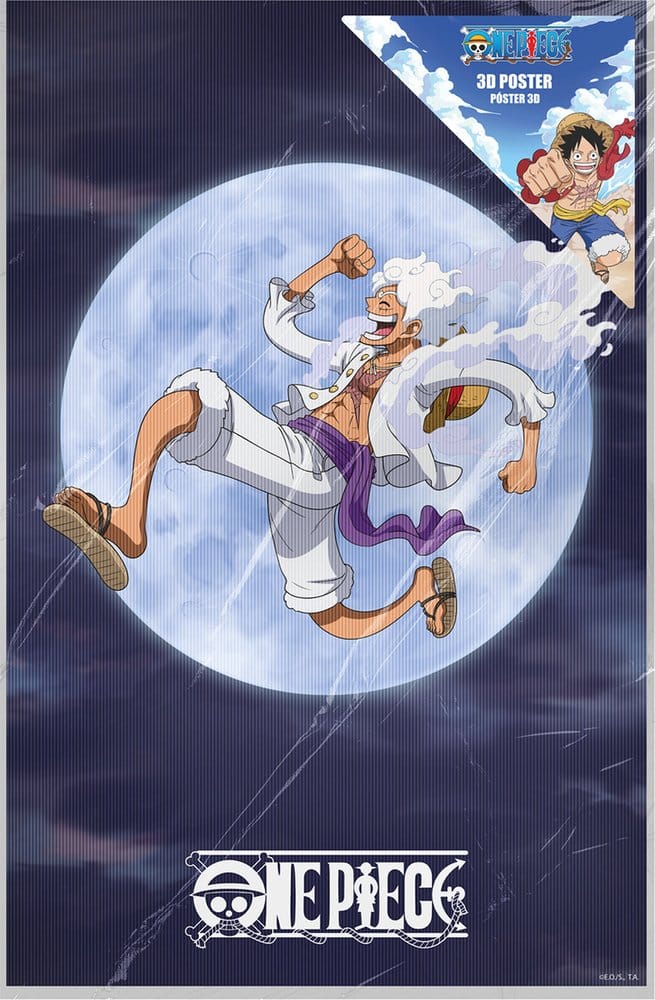 One Piece 3D Poster Monkey D. Ruffy Gear 5 38 x 58 cm Image 3