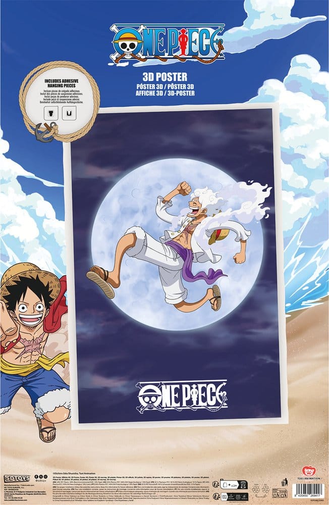 One Piece 3D Poster Monkey D. Ruffy Gear 5 38 x 58 cm Image 4
