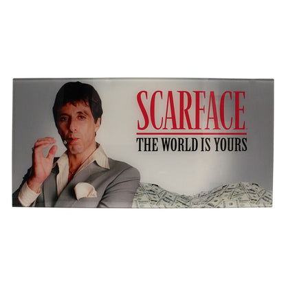 Scarface Glasposter The World Is Yours (Grey Background) 60 x 30 cm Image 2