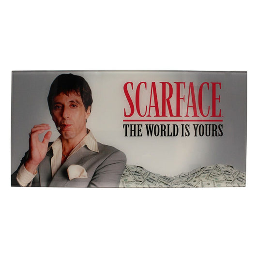 Scarface Glasposter The World Is Yours (Grey Background) 60 x 30 cm Image 2