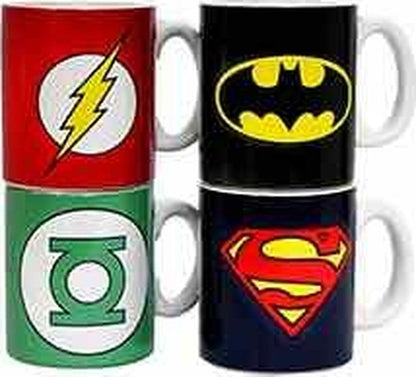 DC Comics Keramik Mini-Kaffeetassen Logos 8 cm Set (4) Image 1