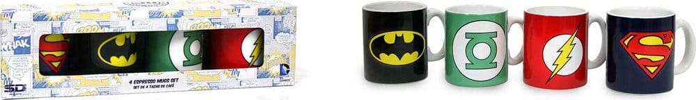 DC Comics Keramik Mini-Kaffeetassen Logos 8 cm Set (4) Image 5