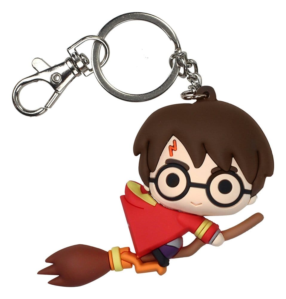 Harry Potter Gummi-Schlüsselanhänger Harry auf Besen 7 cm Image 1